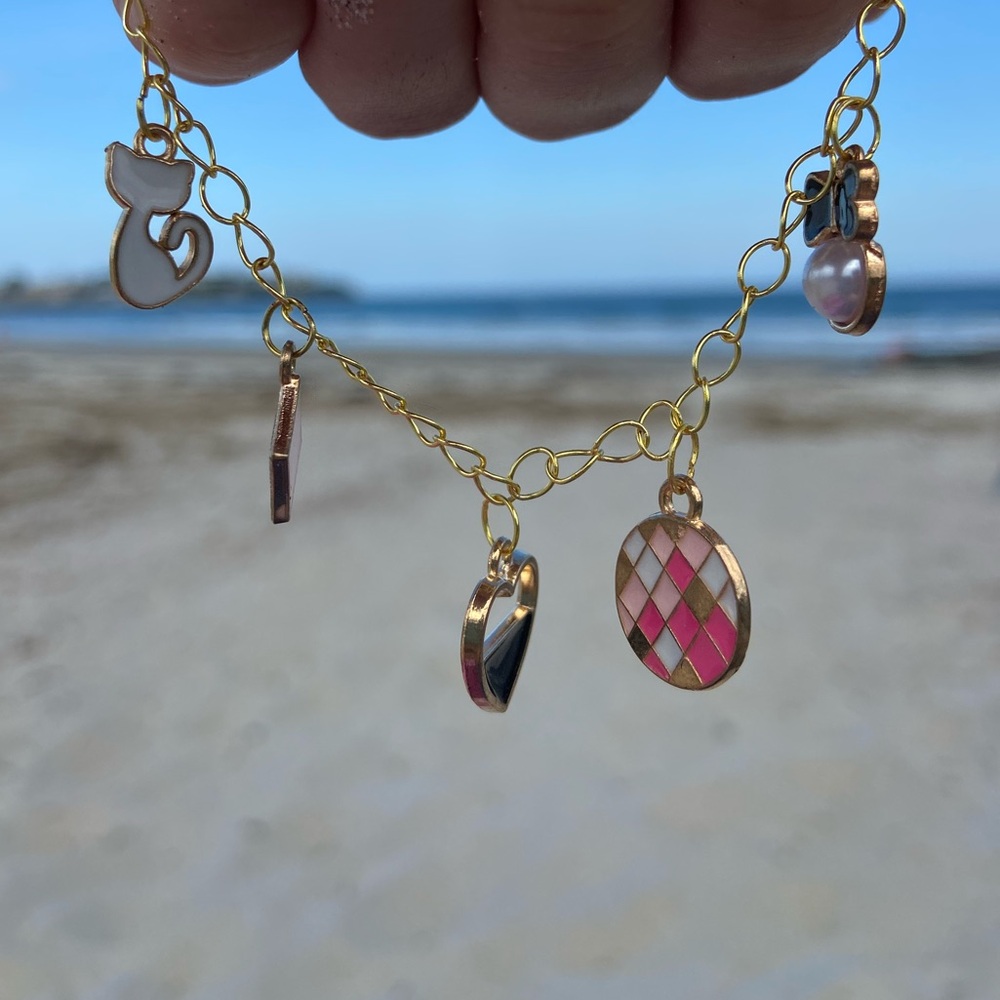 Gold Charm Bracelet - Handmade - Picture 5 of 6